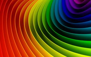 Curved colorful rainbow wallpaper thumb