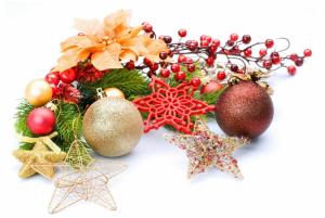 christmas decorations, needles, stars, branch, celebration, new year, christmas wallpaper thumb