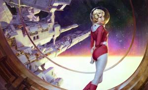 Science Fiction, Astronaut, Artwork, Woman, Space wallpaper thumb