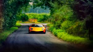 Lamborghini Murcielago, orange, summer road, the car wallpaper thumb