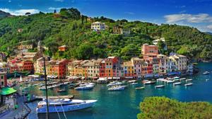 Italy, Portofino, sea, boats, houses, buildings, city wallpaper thumb