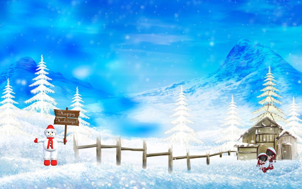 Happy Winter & Christmas Holidays HD wallpaper,winter HD wallpaper,christmas HD wallpaper,happy HD wallpaper,amp HD wallpaper,holidays HD wallpaper,2560x1600 wallpaper