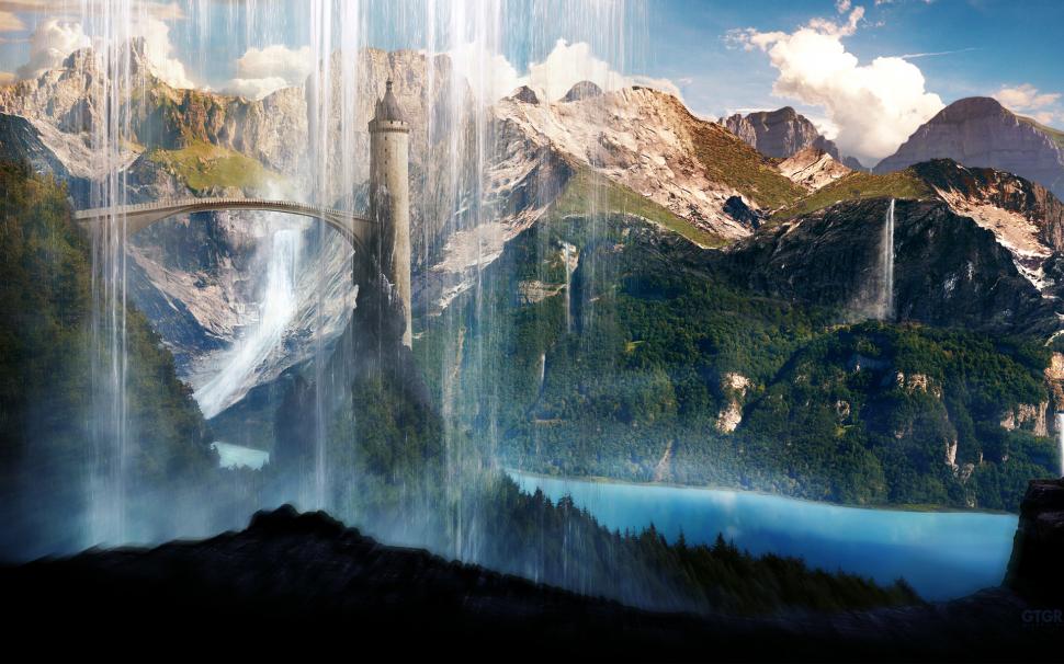 Waterfalls Scenery wallpaper,waterfalls HD wallpaper,scenery HD wallpaper,1920x1200 wallpaper