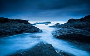 Ireland, Atlantic Ocean, sea, ocean, rocks, blue colors wallpaper thumb