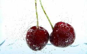 Cherry with water drops wallpaper thumb