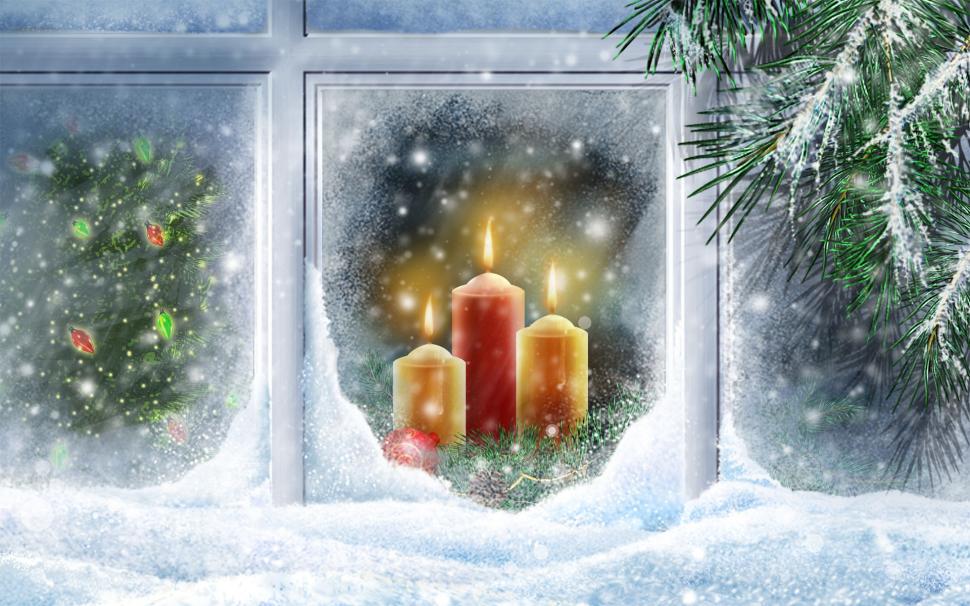 Warm candlelight Christmas snow wallpaper,Warm HD wallpaper,Christmas HD wallpaper,Candlelight HD wallpaper,Snow HD wallpaper,1920x1200 wallpaper