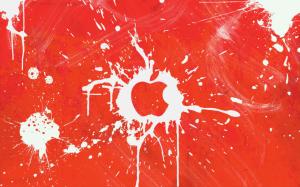 Macbook Pro Orange Splash Logo HD wallpaper thumb