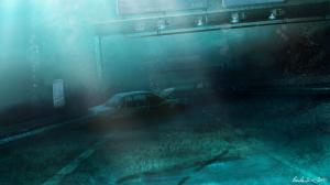 Submerged Underwater Freeway Blue HD wallpaper thumb