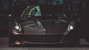 Ferrari Enthusisas Black Car Image wallpaper thumb