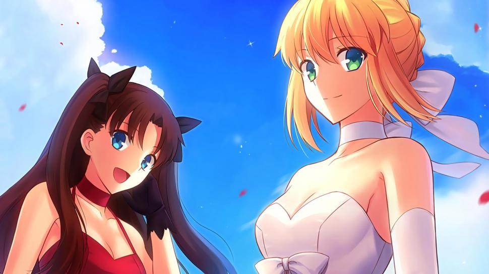 Beautiful anime girls sky wallpaper | anime | Wallpaper Better