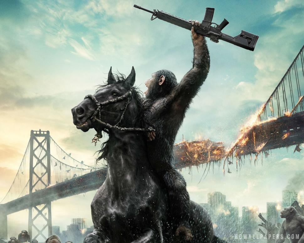 Dawn of the Planet of the Apes Oakland Bay Bridge wallpaper,dawn wallpaper,planet wallpaper,apes wallpaper,oakland wallpaper,bridge wallpaper,1280x1024 wallpaper