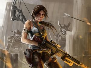 Lara Croft, Tomb Raider, art painting wallpaper thumb
