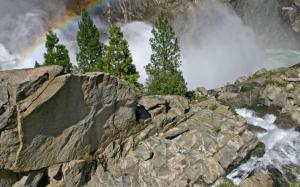 Rainbow over the waterfall wallpaper thumb