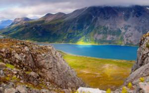 Norway, mountains, sea, clouds, morning wallpaper thumb
