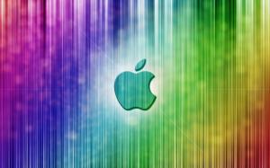 Apple colorful vertical stripes wallpaper thumb
