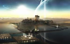Sci Fi City Sky wallpaper thumb