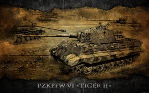 World of Tanks Tanks PzKpfw VIB Tiger II Games wallpaper thumb