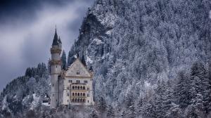 Castle, forest, winter, snow, Germany wallpaper thumb