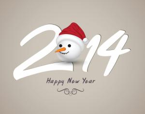 christmas 2014 new year with snowman wallpaper thumb