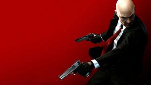 Games, Man, Suit, Gun, Red Background, PS4, Brand, Technology wallpaper thumb