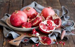 Sweet fruits, red pomegranates wallpaper thumb
