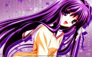 Clannad, Anime, Fujibayashi Kyou, Purple Hair, Anime Girl wallpaper thumb