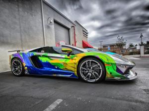 Lamborghini Aventador supercar colorful paint wallpaper thumb