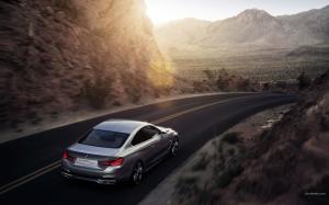 BMW Concept Road Desert Motion Blur HD wallpaper thumb