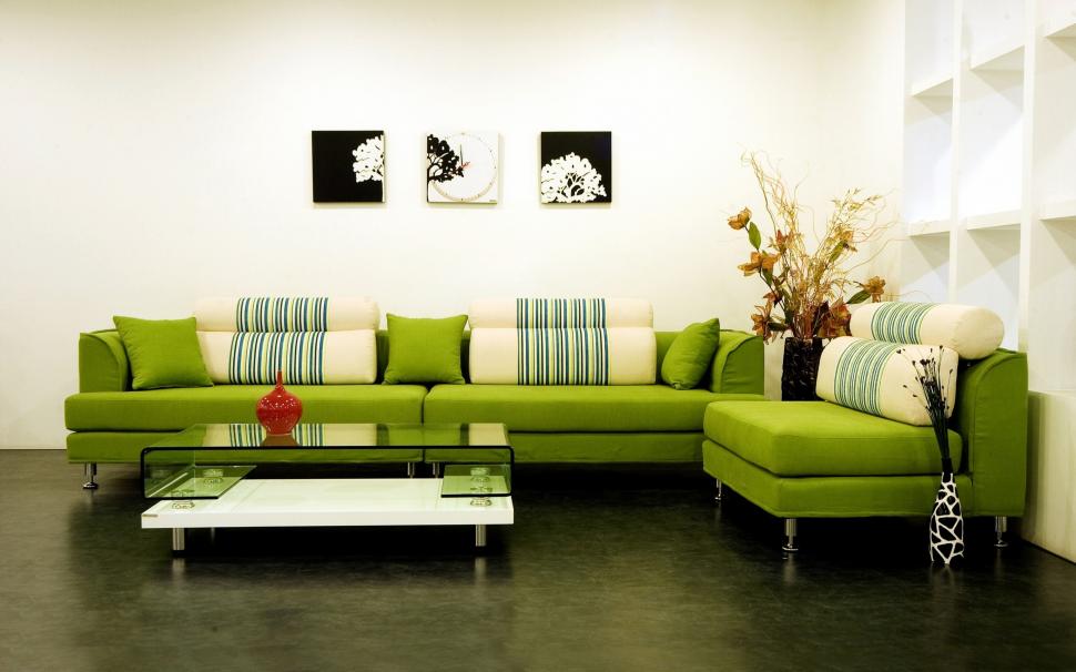 Modern Green Sofa wallpaper,living room HD wallpaper,design HD wallpaper,background HD wallpaper,furniture HD wallpaper,2880x1800 wallpaper