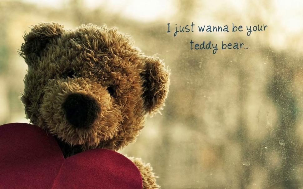Quote Teddy Bear Cute Free HD Widescreen s wallpaper,bear wallpaper,cute wallpaper,doll wallpaper,pink wallpaper,teddy bear wallpaper,1600x1000 wallpaper