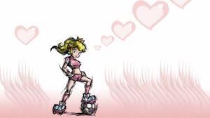 Mario Princess Peach Heart Drawing Pink HD wallpaper thumb