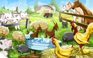 Farm animals wallpaper thumb
