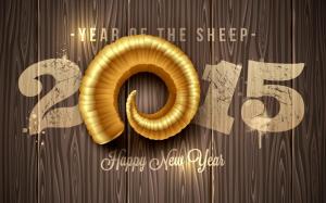 Sheep Happy New Year 2015 wallpaper thumb
