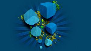 Blue cubes wallpaper thumb