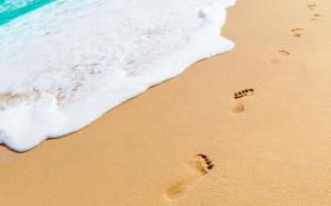 Footprints in the Sand wallpaper thumb