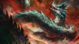Dragon, Digital Art, Creature, Fantasy Art wallpaper thumb