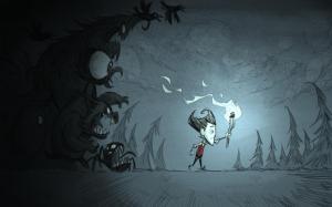 Don't Starve Drawing Sketch Monster Torch HD wallpaper thumb