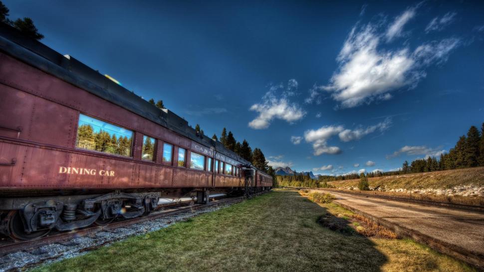 Old Train In The High Country Hdr wallpaper,mountain HD wallpaper,track HD wallpaper,train HD wallpaper,cars HD wallpaper,1920x1080 wallpaper