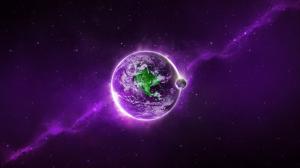 Purple Space Planet wallpaper thumb