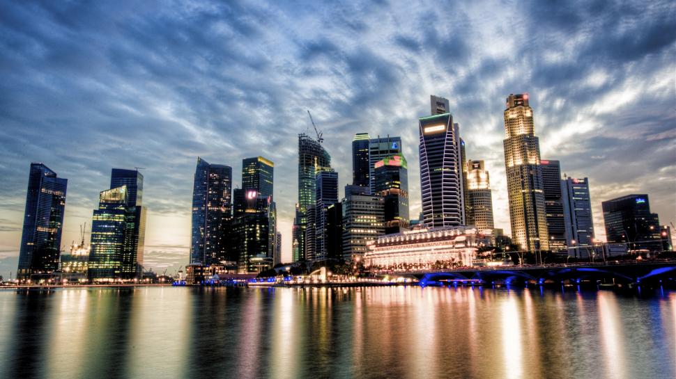 Singapore, city view, sunset, skyscrapers, clouds, river, water reflection wallpaper,Singapore HD wallpaper,City HD wallpaper,View HD wallpaper,Sunset HD wallpaper,Skyscrapers HD wallpaper,Clouds HD wallpaper,River HD wallpaper,Water HD wallpaper,Reflection HD wallpaper,3840x2160 wallpaper