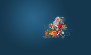 santa claus, reindeer, elf, flying, face, masks, christmas, villains wallpaper thumb