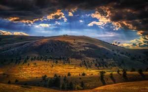 Nature, Landscape, Sun Rays, Mountain, Clouds, Trees, Italy wallpaper thumb