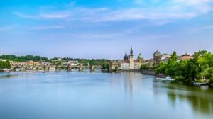 Charles Bridge, Vltava river, landscape desktop wallpaper thumb
