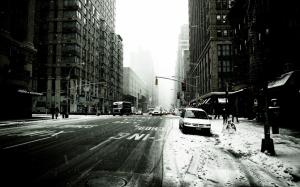 New York street in winter wallpaper thumb