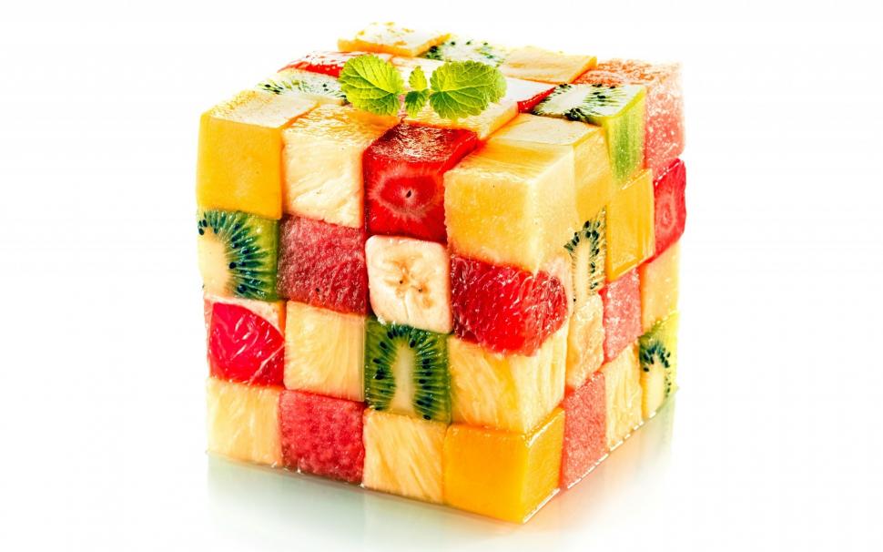 Fruit Salad Cube wallpaper,fruits HD wallpaper,cube HD wallpaper,2560x1600 wallpaper
