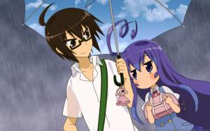 Anime Umbrella Acchi Kocchi Rain HD wallpaper thumb