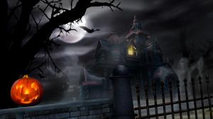 Haunted Halloween House wallpaper thumb