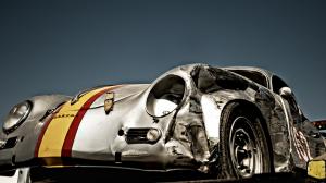 Porsche Classic Car Classic Crash Accident HD wallpaper thumb