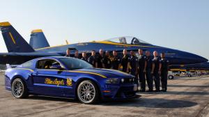 Blue Angels Jet Ford Mustang HD wallpaper thumb