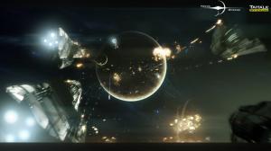 Novus Aeterno Battle Planet Spaceships HD wallpaper thumb